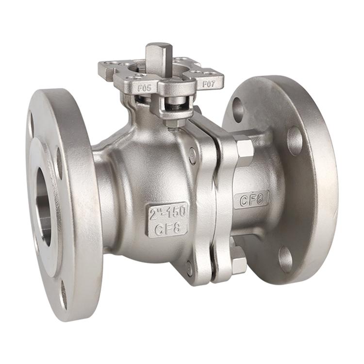 ANSI Standard 2-PC Flanged Ball Valve with ISO 5211 Direct Mounting Pad