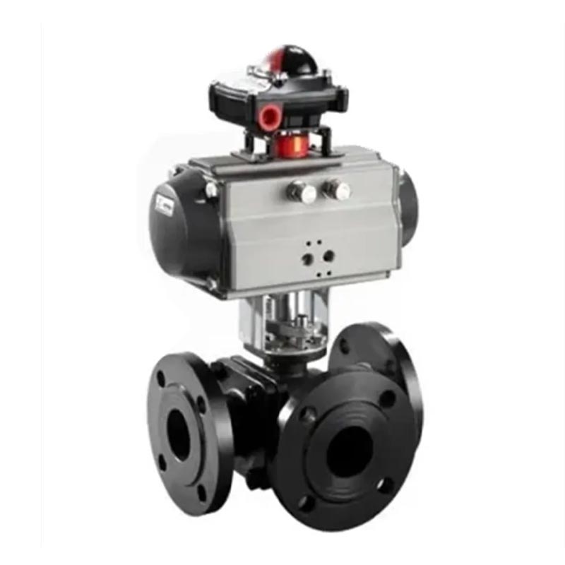 Carbon Steel Flanged Three Way Ball Valve