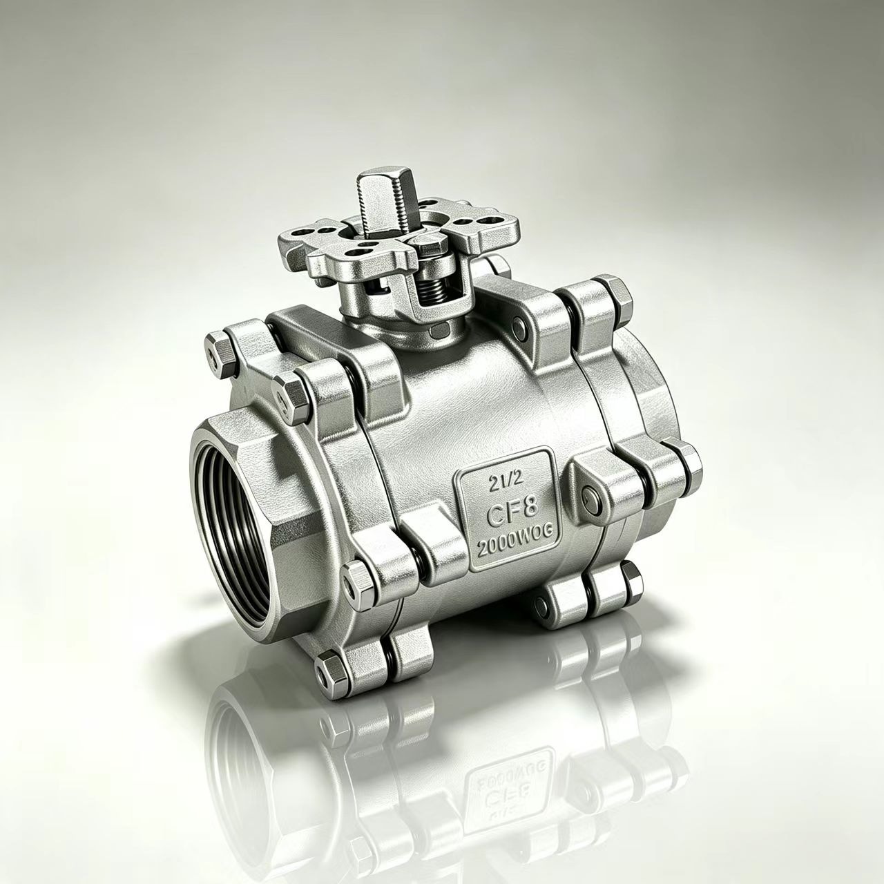 Heavy Duty Full Wrap Lug 2000WOG 3-Piece Ball Valve