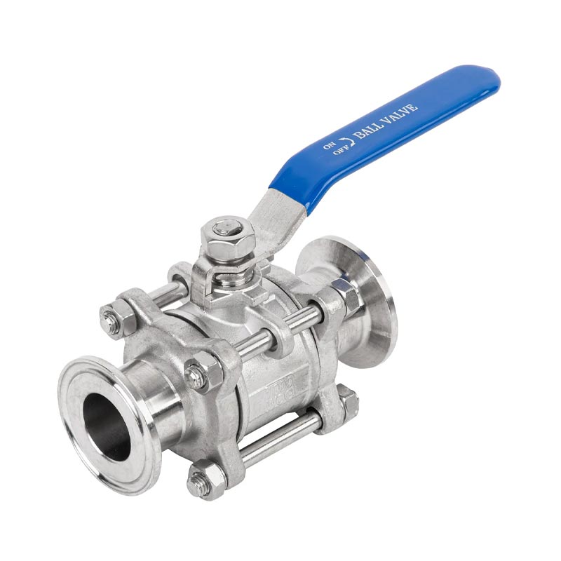 Electropolished Stainless Steel Hygienic Tri-Clamped 3 PCS Ball Valve