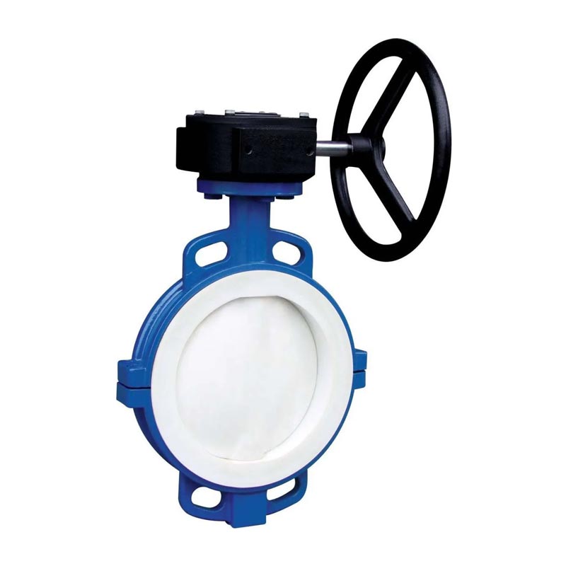 Worm Gear Operated U Flange Lined Butterfly Valve