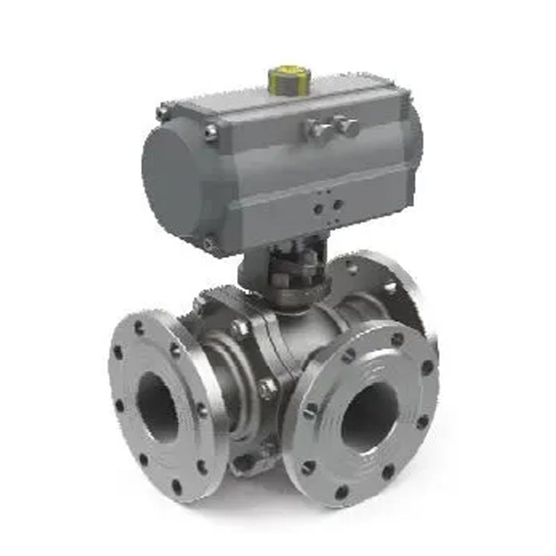 Carbon Steel Flanged Three Way Ball Valve