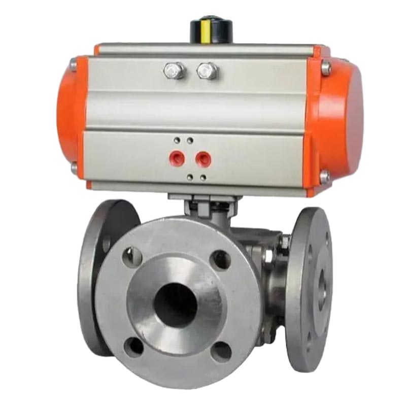 Carbon Steel Flanged Three Way Ball Valve
