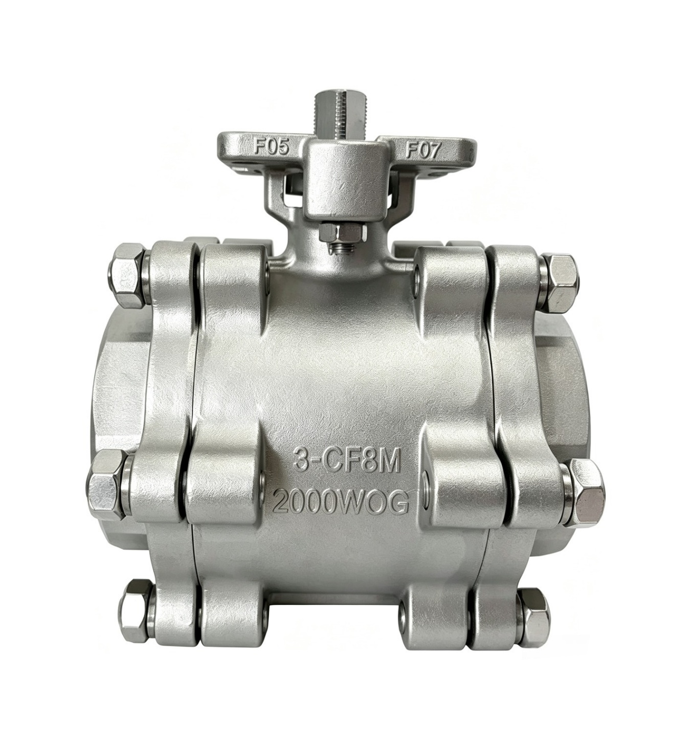 JOEPAI Heavy Duty Full Wrap Lug 2000WOG 3-Piece Ball Valve CF8M