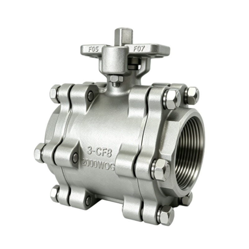 JOEPAI Heavy Duty Full Wrap Lug 2000WOG 3-Piece Ball Valve CF8 316 stainless steel