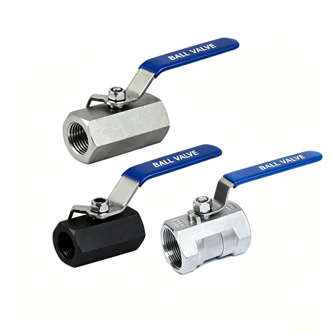 JOEPAI 1PC hex bar ball valve stainless steel internal thread
