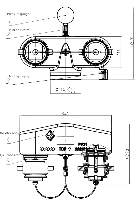 Stainless Steel Dual Booster Valve QRT Assembly Specifications and Technical Details
