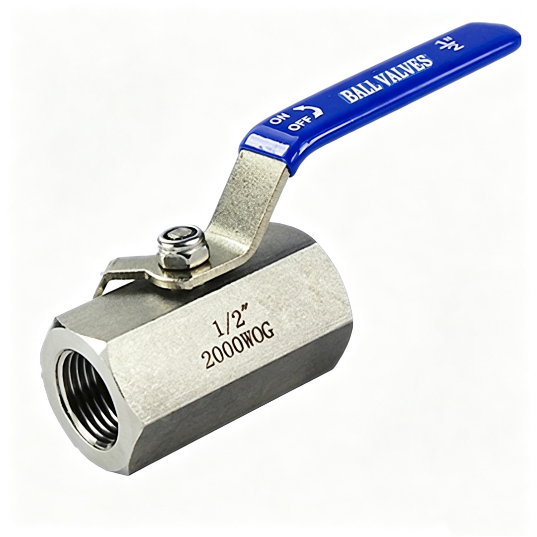 One Piece Stainless Steel Internal Thread Hexagon Ball Valve