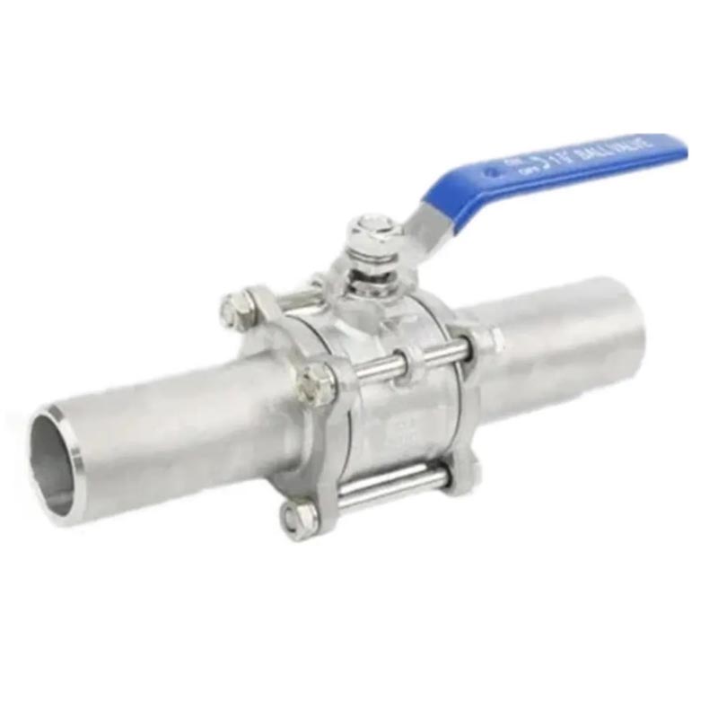 Pn63 Stainless Steel 3PC Ball Valve weld extended SS304 1000WOG