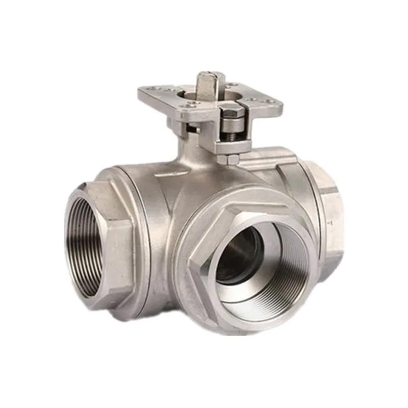 Stainless Steel Three Way Internal Thread Ball Valve